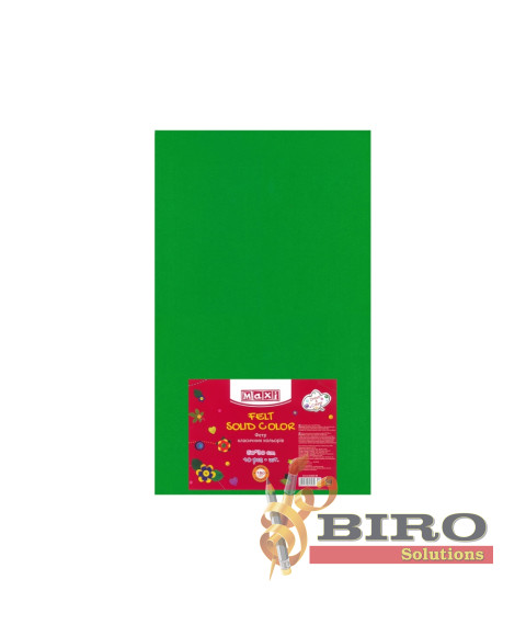 Fetru, 50x30cm, 180g/m2, verde, 10 foi, MAXI
